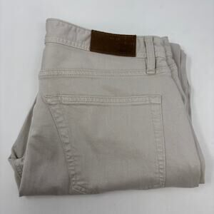 Johnnie O Mens 33x28 Beige 5 Pocket Design Cotton Blend Jeans